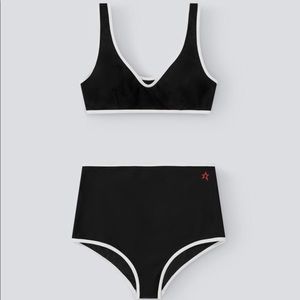 Perfect Moment Black PM High Waisted Bikini Set S